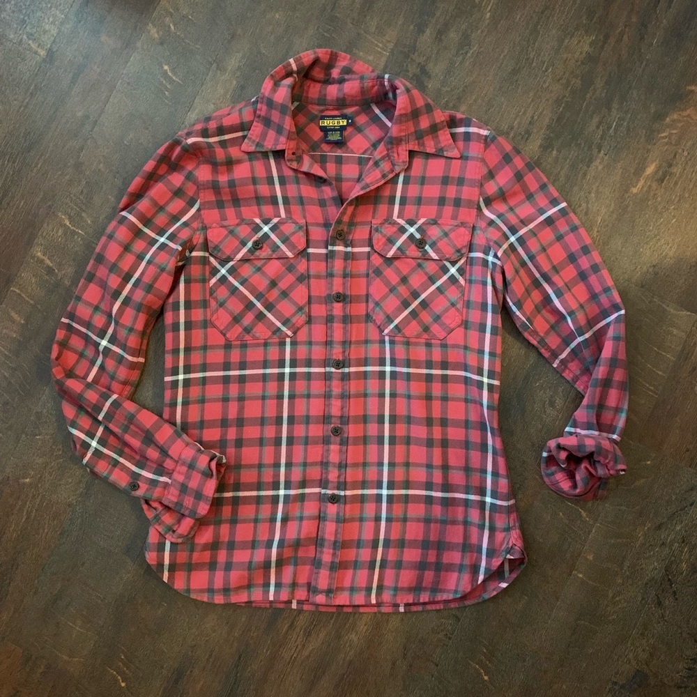 🔥HOST PICK🔥 VNTG Rare! Rugby Ralph Lauren pyrex vision flannel - Picture 2 of 7